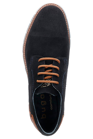 Blaue Schnürschuhe mit Obermaterial aus perforiertem Leder BUGATTI 3319711K