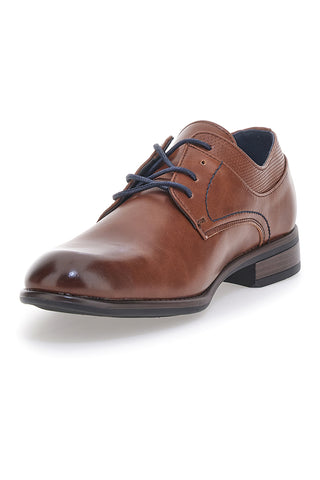 Braune Schnürschuhe mit glattem Obermaterial LONGFORD 6Y976715