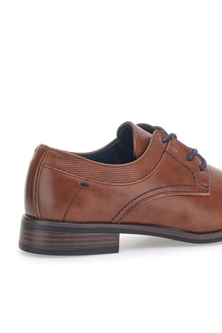Braune Schnürschuhe mit glattem Obermaterial LONGFORD 6Y976715