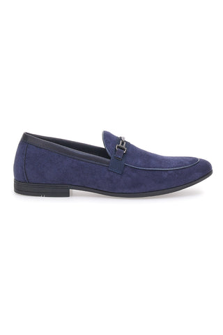 Blaue Loafer mit spitzer Spitze und Schnalle JOHES LAND 218014