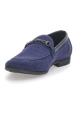 Mocassini Blu a Punta con Fibbia JOHES LAND 218014