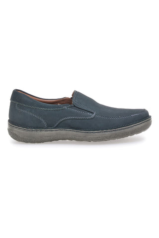 JOHES LAND 2779 Handgenähte Jeans-Loafer aus Nbuk-Leder