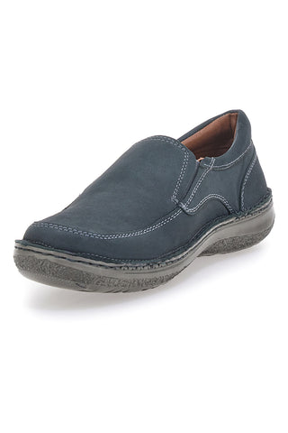 Mocassini Jeans in Pelle Nbuk Cuciti a Mano JOHES LAND 2779