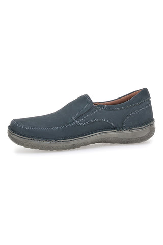 Mocassini Jeans in Pelle Nbuk Cuciti a Mano JOHES LAND 2779