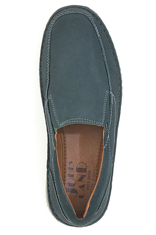 Mocassini Jeans in Pelle Nbuk Cuciti a Mano JOHES LAND 2779