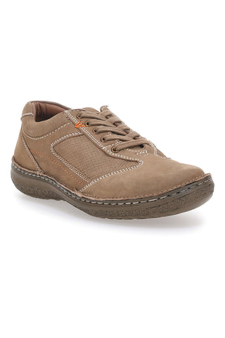 Stringate Taupe In Pelle Nabuk Cucite a Mano JOHES LAND 2725