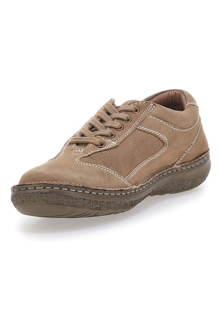 Stringate Taupe In Pelle Nabuk Cucite a Mano JOHES LAND 2725