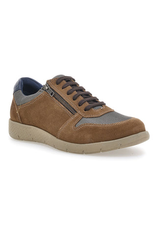 Scarpe Stringate Marroni In Vera Pelle Johes Land SP8002