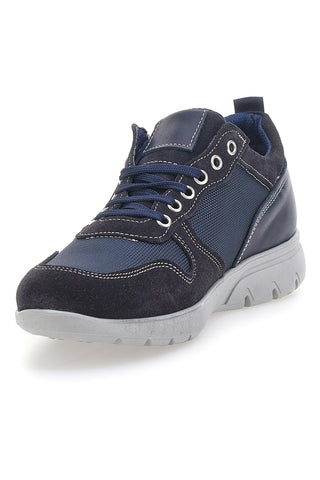 Stringate Navy con Tomaia in Pelle e Mesh JERPOINT 99