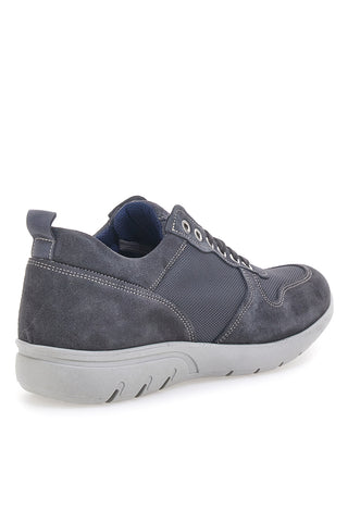 Stringate Grigie con Tomaia in Pelle e Mesh JERPOINT 99