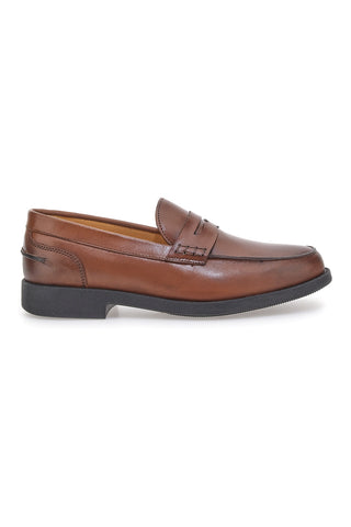 Braune Leder-Loafer mit Löwenmaul PITTARELLO 14