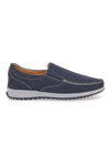 Blaue Mokassins mit Obermaterial aus Nubukleder und Gummisohle JERPOINT 320