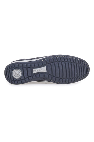 Blaue Mokassins mit Obermaterial aus Nubukleder und Gummisohle JERPOINT 320