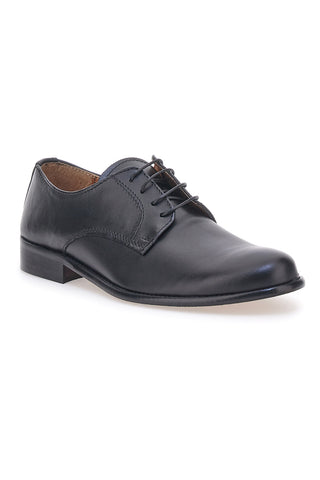 Klassischer schwarzer Schnürschuh mit Obermaterial aus Leder Made in Italy PITTARELLO 402