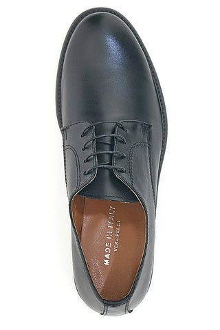 Klassischer schwarzer Schnürschuh mit Obermaterial aus Leder Made in Italy PITTARELLO 402