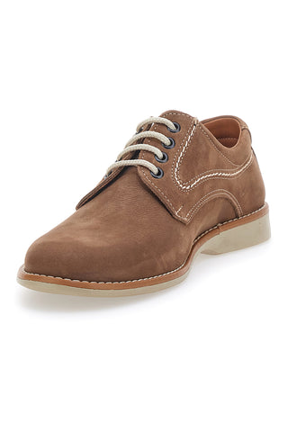 Braune Schnürschuhe aus Nubukleder, hergestellt in Italien, Jerpoint 1
