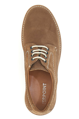 Braune Schnürschuhe aus Nubukleder, hergestellt in Italien, Jerpoint 1