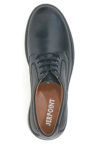 Schwarze Schnürschuhe aus Nubukleder, hergestellt in Italien, Jerpoint 1