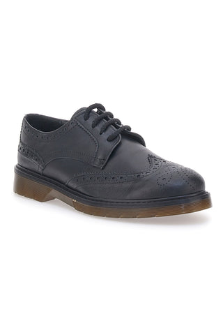 Scarpe Stringate Nere Con Lavorazione Duilio In Vera Pelle Claremorris 801