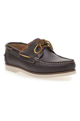Braune Leder-Loafer im Bootsstil CLAREMORRIS 10