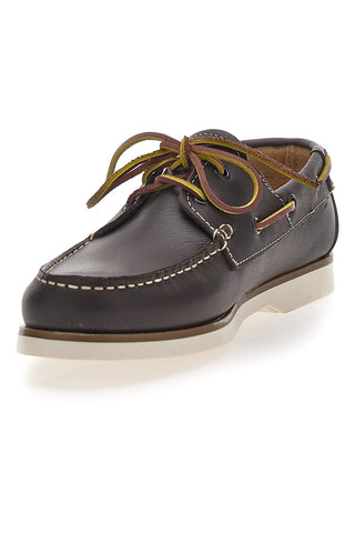 Braune Leder-Loafer im Bootsstil CLAREMORRIS 10