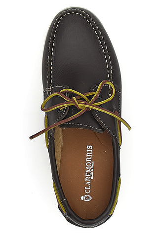 Braune Leder-Loafer im Bootsstil CLAREMORRIS 10