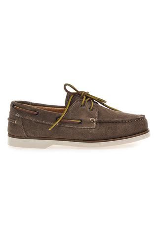 Taubengraue Wildleder-Loafer im Bootsstil CLAREMORRIS 10