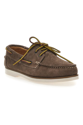 Taubengraue Wildleder-Loafer im Bootsstil CLAREMORRIS 10