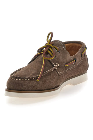Taubengraue Wildleder-Loafer im Bootsstil CLAREMORRIS 10