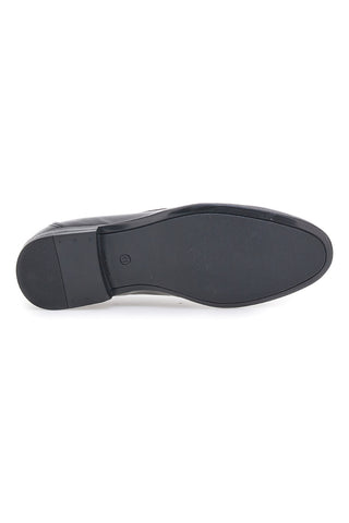 Schwarze Loafer aus Leder mit Quaste, hergestellt in Italien, PITTARELLO 071