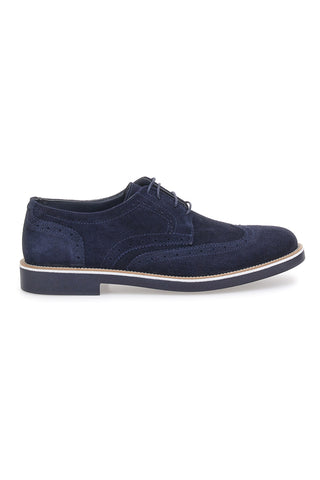 Pittarello 1112 Blaue Wildlederschnürschuhe