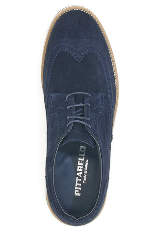 Scarpe Stringate Blu  In vera Pelle Scamosciata Pittarello 1112