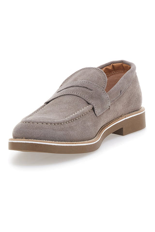 Taupefarbene Wildleder-Loafer Pittarello 115