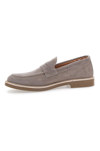Taupefarbene Wildleder-Loafer Pittarello 115