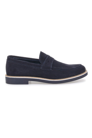 Mocassini Blu In Pelle Scamosciata Pittarello 115