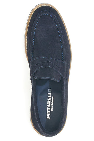 Pittarello 115 Loafer aus blauem Wildleder