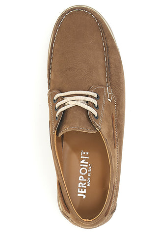 Braune Schnürschuhe aus echtem Leder, hergestellt in Italien, Jerpoint 09