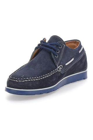 Blaue Schnürschuhe aus echtem Leder, hergestellt in Italien, Jerpoint 09