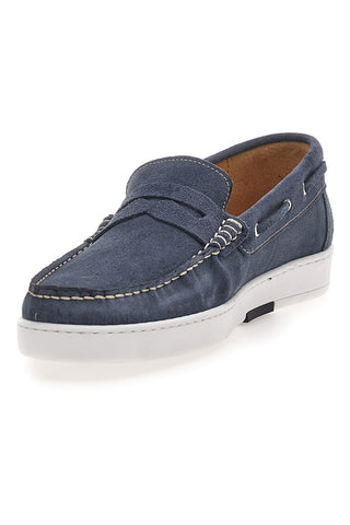 Mocassini Jeans in Pelle Scamosciata Made in Italy CLAREMORRIS 2010
