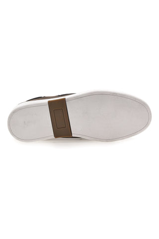 Mocassini Stile Barca Taupe con Tomaia in Pelle Made in Italy CLAREMORRIS 2011