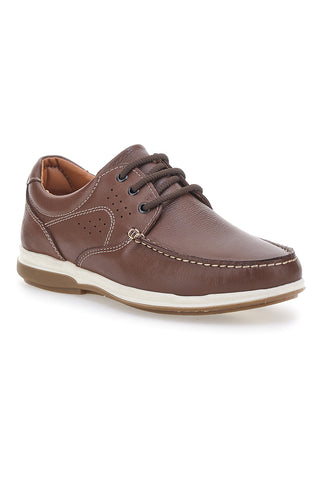 Scarpe Stringate Marroni In Vera Pelle Made in Italy Jerpoint 620