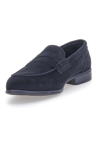 Marineblaue Loafer mit Obermaterial aus Wildleder und Löwenmaul PITTARELLO 2025