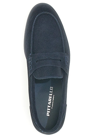 Marineblaue Loafer mit Obermaterial aus Wildleder und Löwenmaul PITTARELLO 2025