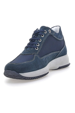 Blaue Schnürschuhe aus echtem Leder, hergestellt in Italien, Jerpoint 620