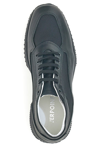 Schwarze Schnürschuhe aus echtem Leder, hergestellt in Italien, Jerpoint 620