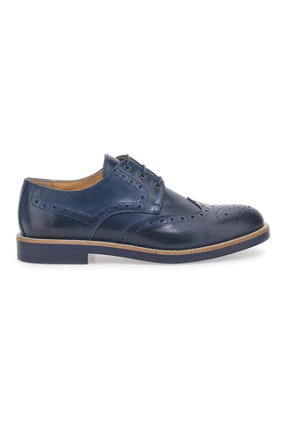 Englischer Stil Schnürschuhe Blau Made in Italy PITTARELLO 8023