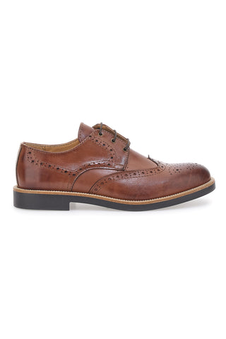 Braune Schnürschuhe im englischen Stil, Made in Italy PITTARELLO 8023