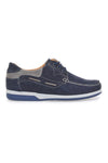 Blaue Schnürschuhe mit Obermaterial aus echtem Nubukleder JERPOINT 3410