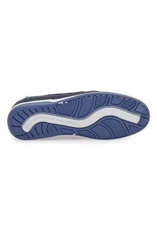 Blaue Schnürschuhe mit Obermaterial aus echtem Nubukleder JERPOINT 3410