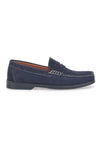 Mocassini Blu con Tomaia in Pelle Nabuk Made in Italy JERPOINT 195